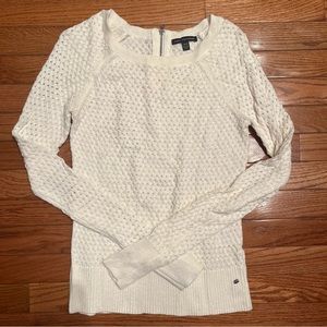 American Eagle White Knit Sweater